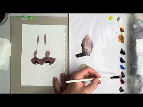 Видео: Рисуем нос маслом. Живопись для начинающих. 