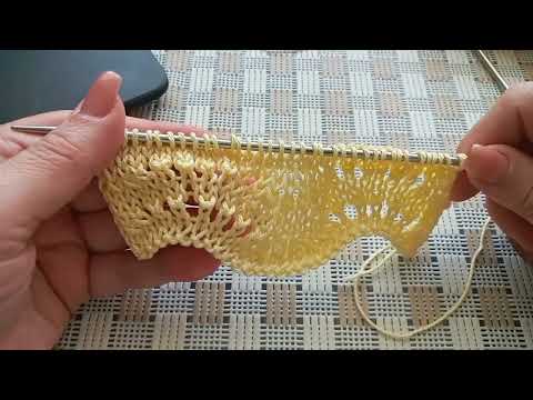 Видео: Узор спицами -Ажурные волны. Очень легко  и очень красиво.