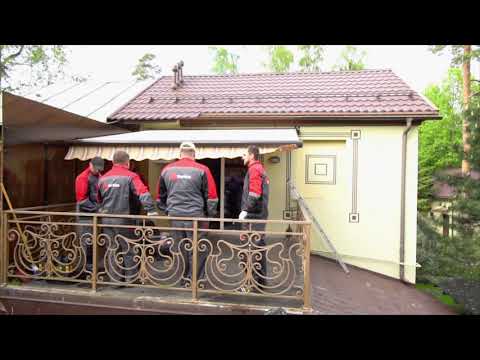 Видео: Как монтируется маркиза? Монтаж выдвижной кассетной маркизы