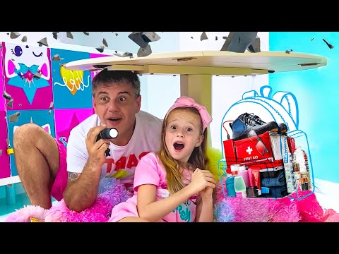 Видео: Настя показывает правила безопасности для детей во время урагана