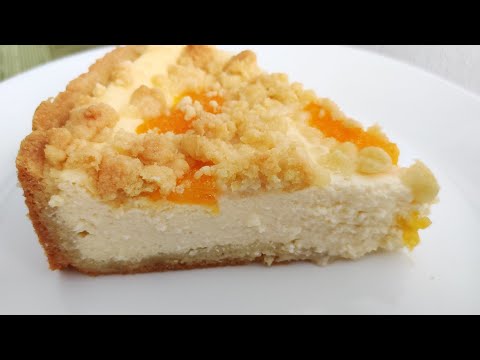 Видео: Käsekuchen. Пирог с творогом и мандаринами