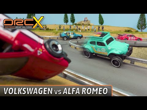 Видео: Самый безумный финиш в ралли!!! Volkswagen против Alfa Romeo DRC Diecast Racing