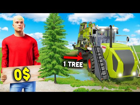 Видео: Начните с 0$ на "1 Tree No man's land" 🚜