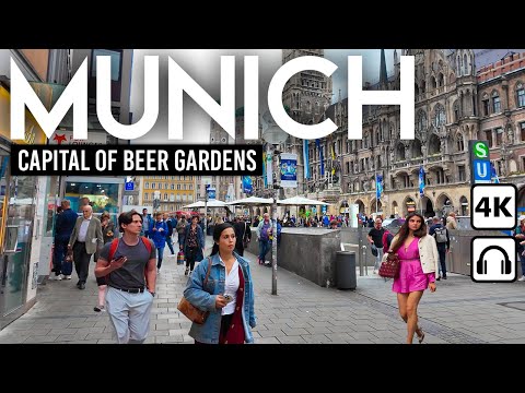 Видео: МЮНХЕН, Германия 🇩🇪 Прогулка по центру города и Мариенплац | 4K Walking Tour 2025