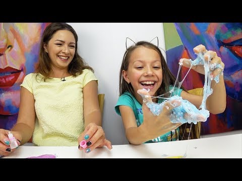 Видео: Битва СЛАЙМОВ ЧЕЛЛЕНДЖ Вика против Мамы Slime Challenge / Вики Шоу