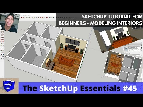 Видео: Учебное пособие по SketchUp для начинающих — Часть 3 — Моделирование интерьеров от плана этажа до...