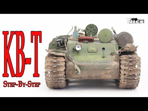 Видео: Покраска тягача КВ-Т от Trumpeter 1:35 Часть 6/Painting of KV-T tractor from Trumpeter 1: 35. Part 6
