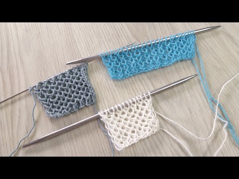 Видео: 3D узор СЕТКА спицами. Просто и быстро вязать.