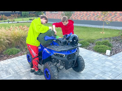 Видео: Новая техника в гараже. Квадроцикл Sharmax  Hummer 320 RX