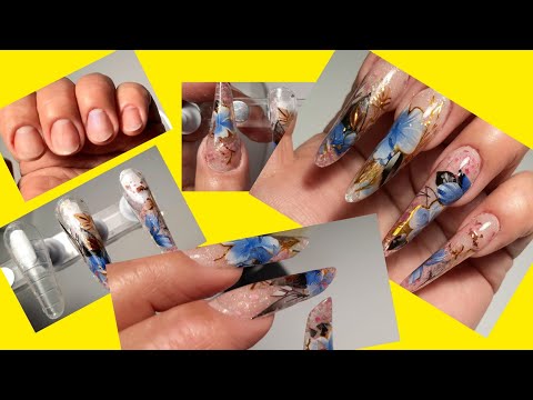 Видео: *389*Делаю Сама  Гелевые Типсы с Дизайном/Наращивание/Верхние Формы/I make my own gel tips.