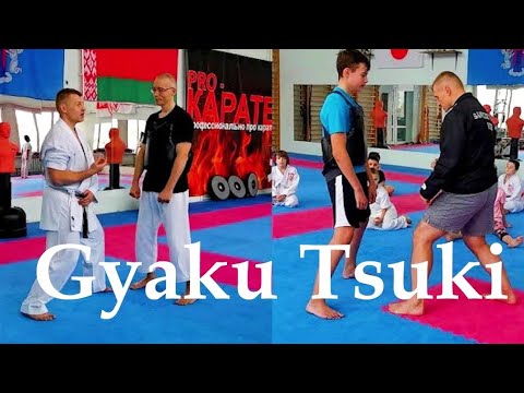 Видео: Gyaku tsuki. The formation of an optimal trajectory and development of punch force. Гяку дзуки.