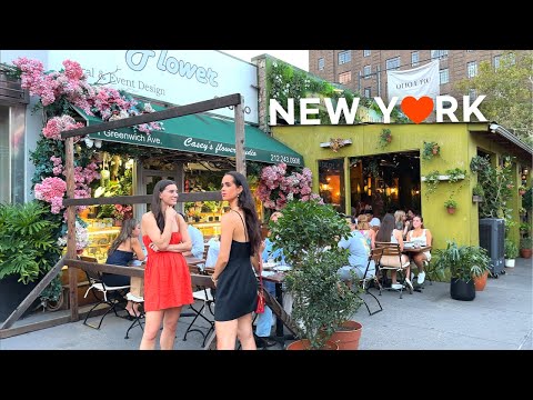 Видео: [4K]🇺🇸 Нью-Йорк🚕🗽: Вечер пятницы в Вест-Виллидж и Гринвич-Виллидж 💗 28 июля 2023 г.
