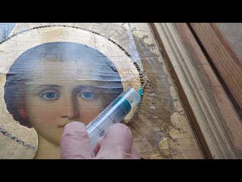 Видео: Реставрация иконы Казанской Божией Матери 19  века