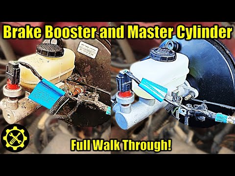 Видео: Замена усилителя тормозов и главного цилиндра Ford F-150 1987 - 1996 годов!