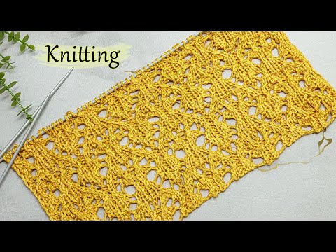 Видео: Ажурный узор спицами   "Ираида"