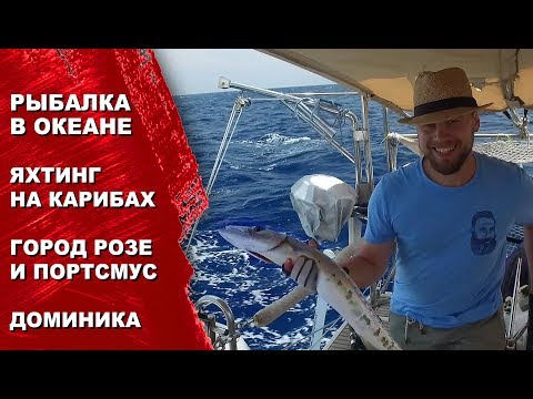Видео: Яхтинг на Карибах. Переход с Мартиники на Доминику. Рыбалка на яхте. Город Roseau и Portsmouth