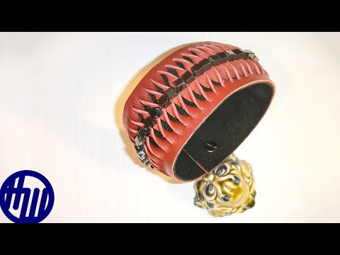 Видео: Как сделать браслет из кожи (11). Мастер класс.