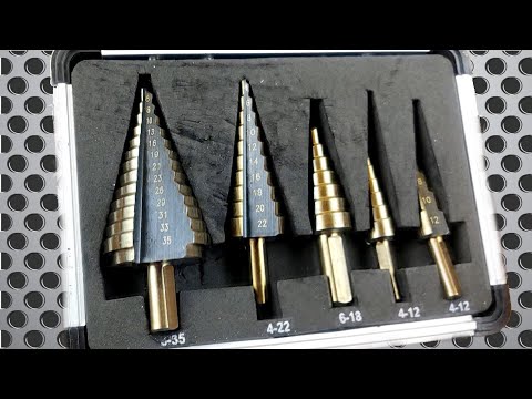 Видео: Набор качественных ступенчатых свёрл с aliexpess + тест на металле.
