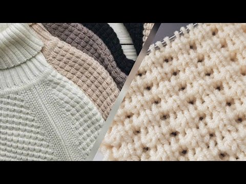 Видео: Шикарный фоновый узор на основе резинки ❤ knitting pattern.