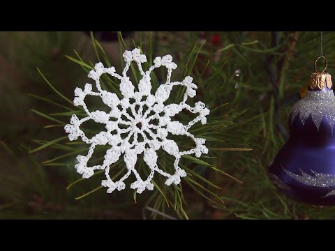 Видео: Как связать снежинку *Snowflakes crochet* Ажурный мотив. Вязание крючком для начинающих Урок 242