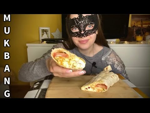 Видео: МУКБАНГ ШАУРМА | MUKBANG SHAWARMA EATING не ASMR