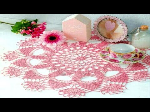 Видео: КРАСИВЕЙШАЯ КРУГЛАЯ РОЗОВАЯ САЛФЕТКА КРЮЧКОМ.