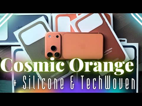 Видео: Чехлы TechWoven и Silicone от Apple для iPhone 17 Pro Max в цвете «космический оранжевый»!