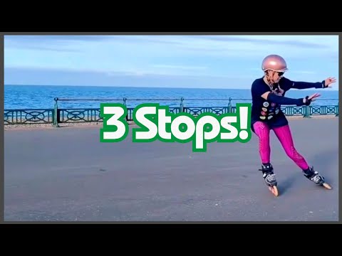 Видео: Как останавливаться на роликовых коньках и инлайн-коньках тремя способами: Урок: остановка выпадо...