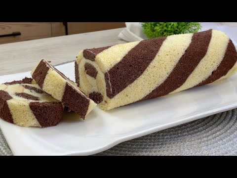 Видео: АЖОЙИБ ЗЕБРА РУЛЕТ ТОРТИНИ ТАЙЁРЛАШ / Обалденно нежный Рулетик к Чаю /2022