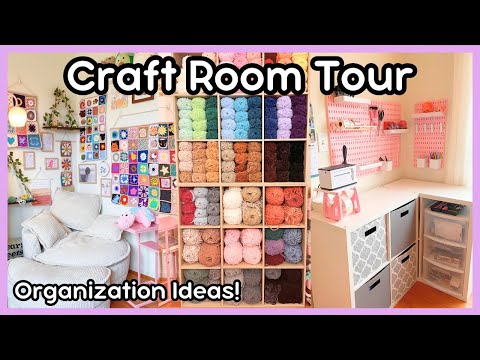 Видео: Экскурсия по комнате для рукоделия! ✨ Идеи для организации и хранения пряжи 🧶 Вдохновение для офи...