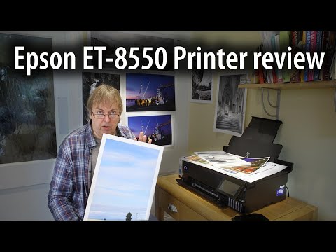 Видео: Обзор принтера Epson ET 8550. Функциональность, характеристики и качество печати модели EcoTank ф...