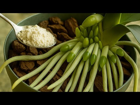 Видео: Всего 1 ложка! Бесцветковая орхидея буйно цветёт уже через 20 дней!