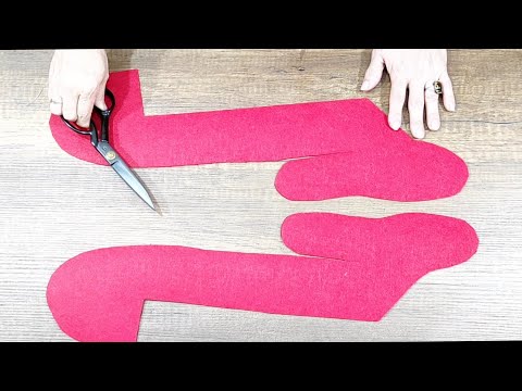 Видео: БЕСШОВНАЯ!! Как сделать очень простую домашнюю обувь из войлока? Швейная мастерская @Zeliş