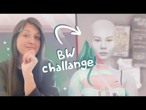 Видео: Черно-белый челлендж 🖤 bw challenge | The Sims 4 CAS