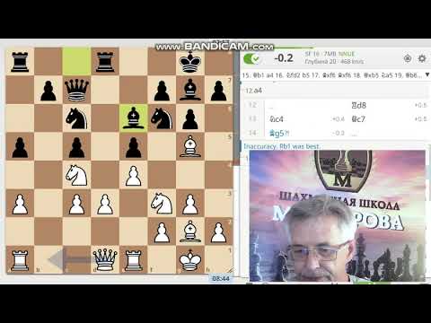 Видео: Староиндийское начало против Дракона, вариант Нукина. Соперник 2454.