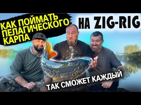 Видео: Как поймать пелагического карпа на оснастку zig-rig? Легко! Так сможет каждый!