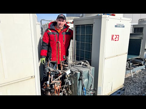 Видео: Ремонт Mitsubishi Electric PUHY тотальный разбор наружнего блока.