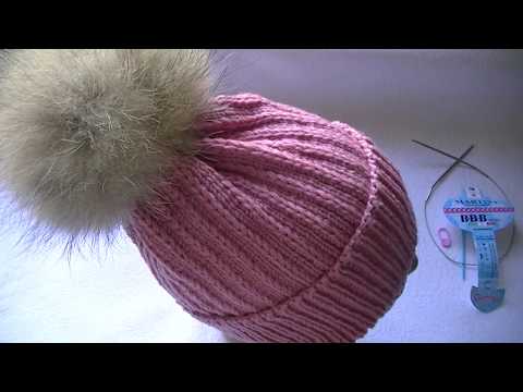 Видео: Вяжем  шапку спицами.