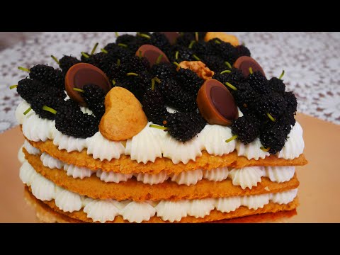 Видео: Медовый торт. ТОРТ для МУЖА. Торт с ягодами и крем чиз. МЕДОВЫЕ КОРЖИ. НОВЫЙ РЕЦЕПТ