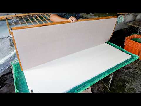 Видео: Процесс производства бумаги традиционным способом с 2000-летней историей - бумажная фабрика