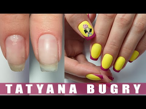 Видео: Выравниваю Углы Ногтей/ Цветной Френч/ Розыгрыш RockNail/ Татьяна Бугрий