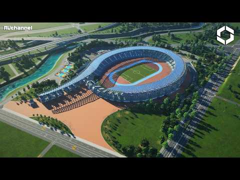 Видео: Больше не коробка! Реалистичный стадион с изогнутым дизайном | Cities Skylines 2 | Qingling EP18
