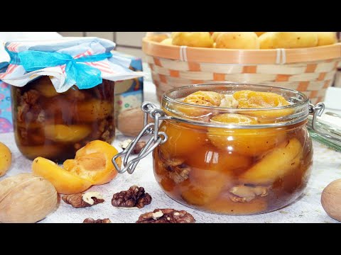 Видео: Абрикосовое варенье с грецкими орехами. Королевское сочетание вкусов!