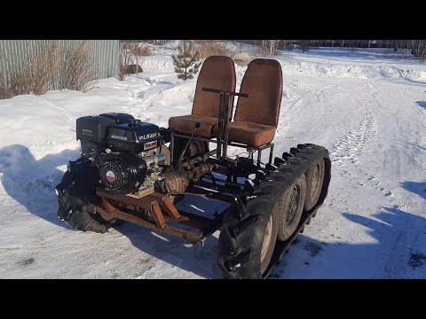 Видео: ГУСЕНИЧНЫЙ из старой тракторной покрышки. Полная версия.