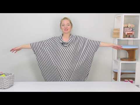 Видео: Обзор блузы на большой размер. Блузка в полоску по косой.