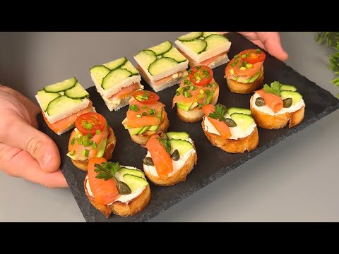 Видео: 3 РЕЦЕПТА КАНАПЕ с копченым лососем для праздничного стола. Просто и вкусно