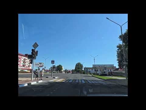 Видео: Орша через лобовое стекло от площади Льнокомбината до ГАИ