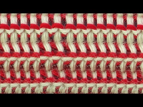 Видео: Очень редкий узор вязания   Tunisian crochet pattern   69