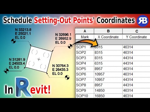 Видео: Фрагмент Revit: быстрое планирование координат точек выноса!