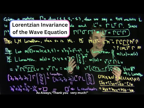 Видео: Лоренцева инвариантность волнового уравнения